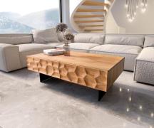 DELIFE Salontafel Solu 120x70 cm natuur acacia 4 laden onderstel zweve...
