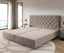 DELIFE Boxspringframe Dream-Groot microvezel beige 200x200 cm