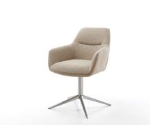 DELIFE Draaistoel Pejo-Flex materiaalmix mud kruispoot roestvrij staal...