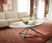 DELIFE Salontafel Edge Oval 140x80 cm keramiek Minas Melange Sarity Me...