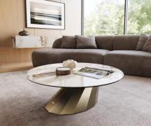 DELIFE Salontafel Edge rond 100x100 cm keramiek Minas Melange Parabi m...