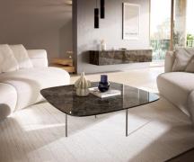 DELIFE Salontafel Edge Boot 90x90 cm keramiek Laminam® Emperador Extra...