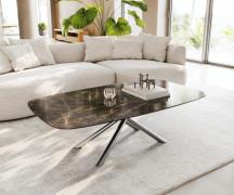 DELIFE Salontafel Edge Boot 140x80 cm keramiek Laminam® Emperador Extr...