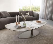 DELIFE Salontafel Edge Oval 140x75 cm keramiek Minas Melange Vibany Me...