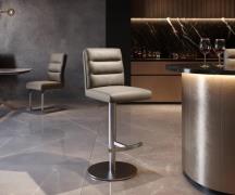 DELIFE Barstoel Pela-Flex Volledig leer Mud Draaivoet in hoogte verste...