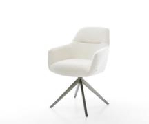 DELIFE Draaistoel Pejo-Flex bouclé zacht beige kruisframe breed grafie...