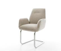 DELIFE Sledemodel Zoa-Flex geweven stof beige sledemodel vlak roestvri...