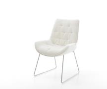 DELIFE Eetkamerstoel Taimi-Flex bouclé zacht beige slipframe roestvrij...