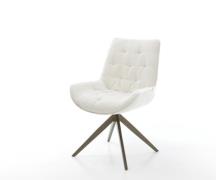 DELIFE Draaistoel Taimi-Flex bouclé zacht beige kruisframe breed afwer...