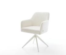 DELIFE Draaistoel Greg-Flex bouclé zacht beige kruisframe breed wit 36...