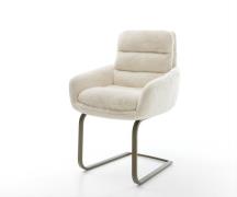 DELIFE Sledemodel Abelia-Flex met armleuning pluchen crème-wit sledemo...