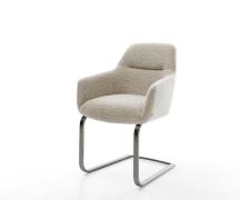 DELIFE Sledemodel Pejo-Flex geweven stof beige sledemodel vlak grafiet...