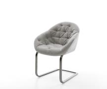 DELIFE Sledemodel Gaio-Flex zachte stof met structuur grijs sledemodel...