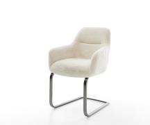 DELIFE Sledemodel Pejo-Flex pluchen crème-wit sledemodel vlak grafiet ...