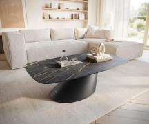 DELIFE Salontafel Edge Boot 120x70 cm keramiek Laminam® Noir Desir bru...