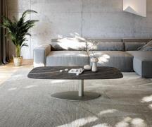 DELIFE Salontafel Edge Boot 140x80 cm keramiek Laminam® Noir Desir bru...