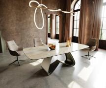 DELIFE Eetkamertafel Edge Boot 240x120 cm Keramiek Iris FMG Onice Oro ...