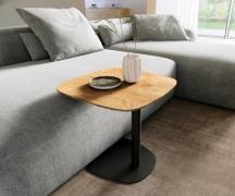 DELIFE Salontafel Edge Boot 50x50 cm Eiken Naturel Zwitserse rand Elen...
