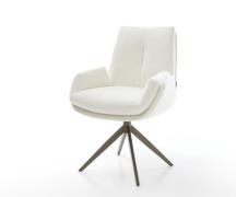 DELIFE Draaistoel Clea-Flex bouclé zacht beige kruisframe breed afwerk...