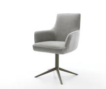 DELIFE Draaistoel Heira-Flex met armleuning zachte stof met structuur ...