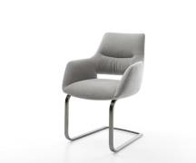 DELIFE Sledemodel Yago-Flex met armleuning zachte stof met structuur g...