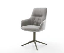 DELIFE Draaistoel Zelia-Flex met armleuning zachte stof met structuur ...