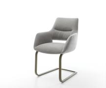 DELIFE Sledemodel Yago-Flex met armleuning zachte stof met structuur g...