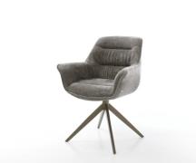 DELIFE Draaistoel Kaira-Flex bouclé zacht mud kruisframe breed afwerki...