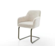 DELIFE Sledemodel Greg-Flex pluchen crème-wit sledemodel vlak afwerkin...