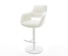 DELIFE Barstoel Yago-Flex Bouclé zacht Beige Draaivoet in hoogte verst...