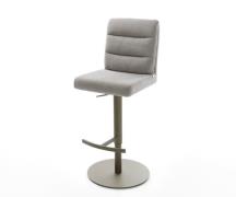 DELIFE Barstoel Pela-Flex Zachte stof met structuur Grijs Draaivoet in...