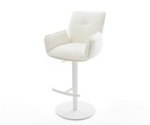 DELIFE Barstoel Nela-Flex Bouclé zacht Beige Draaivoet in hoogte verst...
