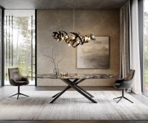 DELIFE Eetkamertafel Edge Oval 280x130 cm Keramiek Iris FMG Agatablack...