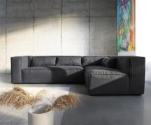 DELIFE Hoekbank Brom 267x173 cm Grafiet ottomane variabel