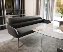 DELIFE Eetkamerbank Taya-Flex 200 cm microvelours anthraciet vintage h...