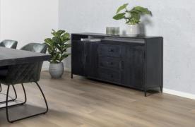 Zwart dressoir Kala | 180 cm