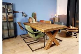 Eettafel gerecycled oud teak 200cm