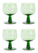 HKliving The Emeralds laag wijnglas set van 4