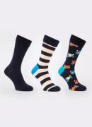 Happy Socks Sokken met print in 3-pack giftbox