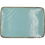 Dinerbord - 28cm * 19.5cm - Rechthoekig - Turquoise - Vivi Oggi -