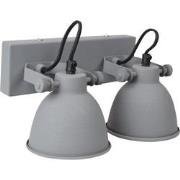 Wandlamp industrial double vintage grey