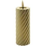 Mansion atmosphere swirl led kaars goud 5x12,5cm