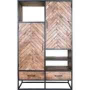 Kast Roan Visgraat - Bruin Mangohout - 180 x 110 cm