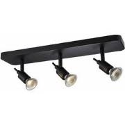 SONAR II zwart 3x 5W LED GU10 dimbaar incl.