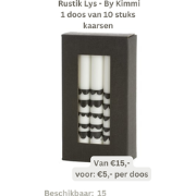 Rustik Lys - By Kimmi - Dinerkaars Wolken - doos van 10 stuks Super Sa...