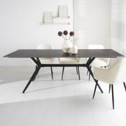 Eettafel Grace marmerlook zwart