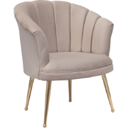 Luxe Velvet Schelp Fauteuil Mila Crème