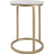 Laptoptafel Mitch Marmer Rond - Wit/Goud