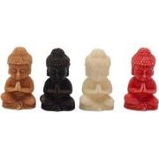 Amberblokjes Buddha Set 4 stuks