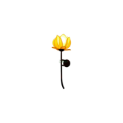 Fine Asianliving Chinese Wandlamp Lotus Zijde Geel B30xD33xH102cm